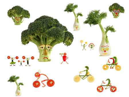 Fabulous sport country, made of fruits and vegetablesの写真素材