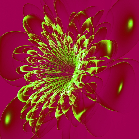 Beautiful flower on vinous background. Computer generated graphics.の写真素材