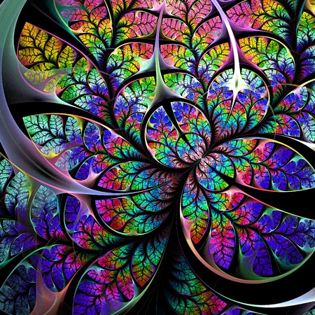Multicolored fabulous fractal patternの写真素材