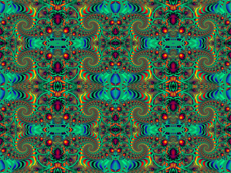 Beautiful with Spiral Pattern. Red and green palette. Artwork for creative design, art and...