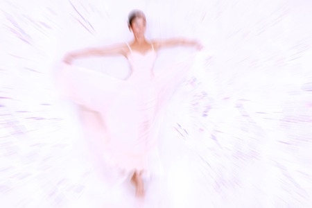 Abstract background - fashion model on catwalk - radial zoom blur effect defocusing filter applied, の写真素材