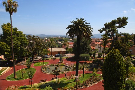 GRASSE, FRANCE - JULY 5: Veiw of Grasse Town in the southern France on July 5, 2014 in Grasse, France. Grasse is famous for its perfume industry. The city was founded in the XI century.のeditorial素材