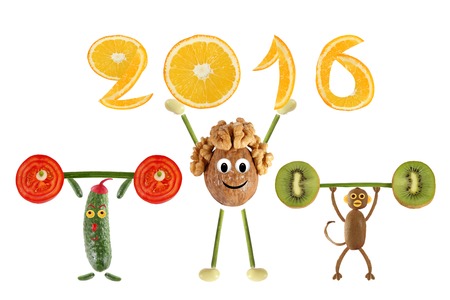 Group of funny vegetables raises the bar and 2016