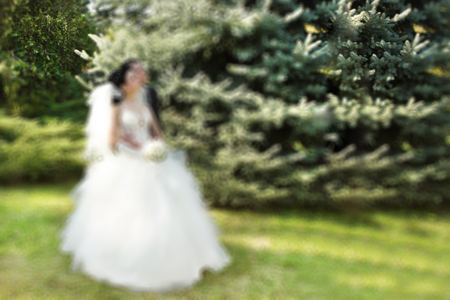 Wedding.  Radial zoom blur effect defocusing filter appliedの写真素材