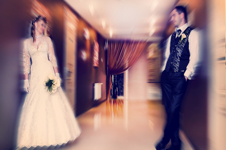 Abstract background . Wedding.  Radial zoom blur effect defocusing filter appliedの写真素材