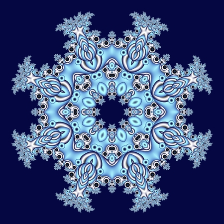 Fabulous openwork pattern in the form of snowflakes or lace napkins. Artwork for creative design, art and entertainment.の写真素材