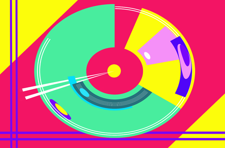 Bright color background in avant-garde style. Texture units for celebration and advertising.