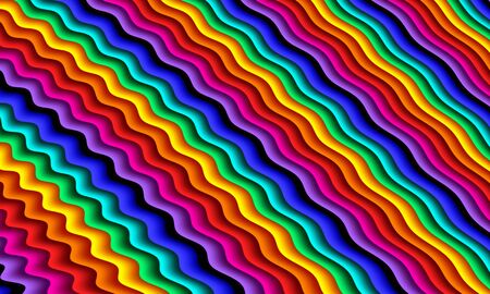 Bright rainbow wavy abstract background. Artwork for creative design and art.の写真素材