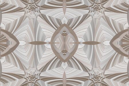Fractal pattern in the style of stucco bas-relief on a gray stone wall