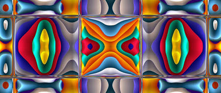 Stylized Ceramic Tile. Multicolor mosaic ornament. Excellent Modern Pattern. Ceramic tableware,...