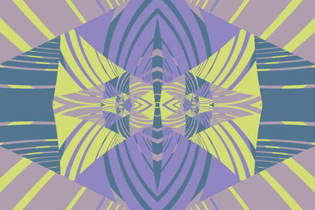 Abstract flat geometric and curve colorful pattern. Retro style. Template for web page, greeting card and poster design.の写真素材