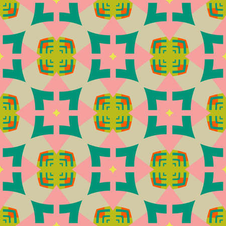 Seamless abstract geometric floral pattern. Great for fashion design and house interior design....