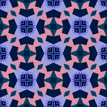Seamless abstract geometric floral pattern. Great for fashion design and house interior design....