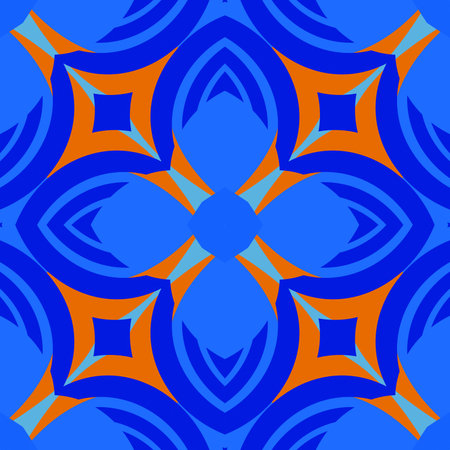 Simple trendy symmetrical geometric pattern. Great for fashion design and house interior design. Template for textile, ceramic tiles, tapestry, carpet, blanket, bedspread, fabric, wallpapers.の写真素材