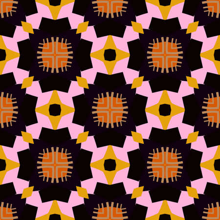 Seamless abstract geometric floral pattern. Great for fashion design and house interior design....