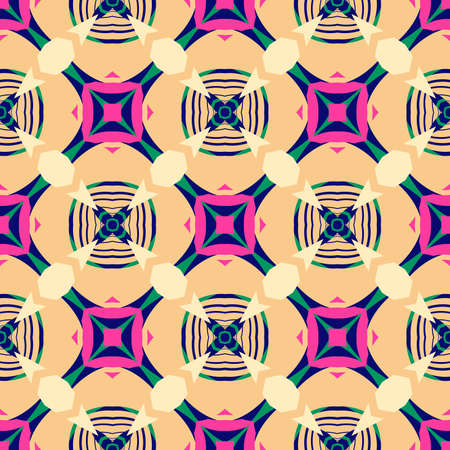 Seamless abstract geometric floral pattern. Great for fashion design and house interior design. Ornament for tapestry, carpet, blanket, bedspread, fabric, ceramic tiles, wallpapers.の写真素材
