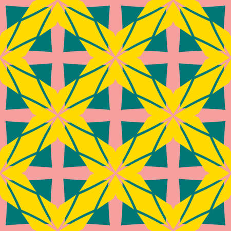 Seamless abstract geometric floral pattern. Great for fashion design and house interior design....