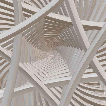 Fractal pattern in the style of stucco bas-relief on a gray stone wallの写真素材