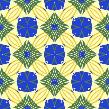 Seamless abstract geometric floral pattern. Great for fashion design and house interior design....
