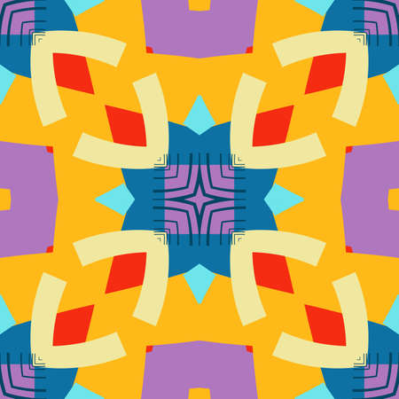 Simple trendy symmetrical geometric pattern. Great for fashion design and house interior design. Template for textile, ceramic tiles, tapestry, carpet, blanket, bedspread, fabric, wallpapers.の写真素材