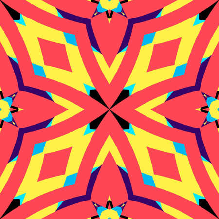 Simple trendy symmetrical geometric pattern. Great for fashion design and house interior design. Template for textile, ceramic tiles, tapestry, carpet, blanket, bedspread, fabric, wallpapers.の写真素材