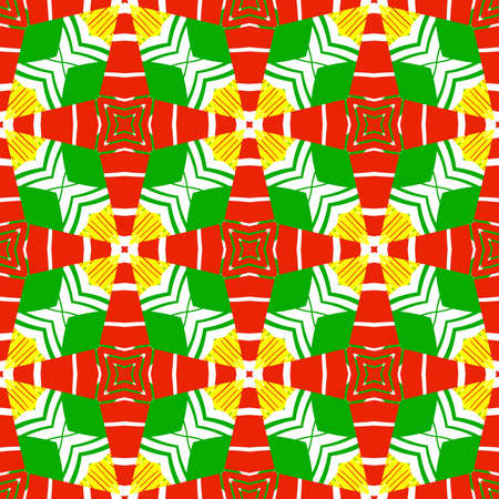 Seamless abstract geometric floral pattern. Great for fashion design and house interior design. Ornament for tapestry, carpet, blanket, bedspread, fabric, ceramic tiles, wallpapers.の写真素材