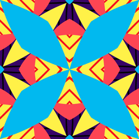 Simple trendy symmetrical geometric pattern. Great for fashion design and house interior design. Template for textile, ceramic tiles, tapestry, carpet, blanket, bedspread, fabric, wallpapers.の写真素材