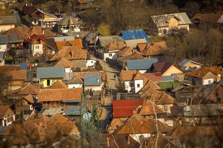 Roofs in the villageの写真素材