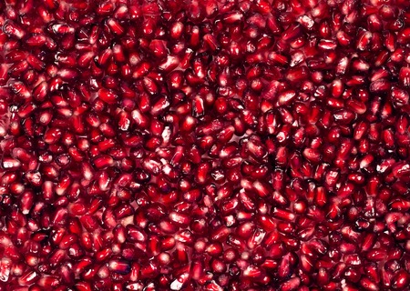 Fresh pomegranate seeds, can be used as a backgroundの写真素材