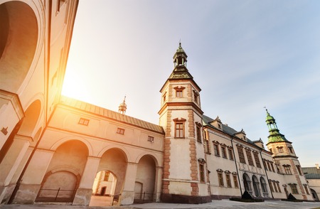 Bishops Palace in Kielce, Poland during sunset.のeditorial素材