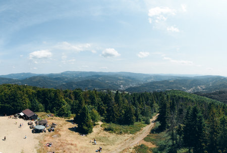 A view from a mountain Wielka Czantoria, Poland. Europeの写真素材