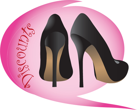 Sale. Discount shoes of dreamsThe image vector. An icon with the subject of dreams to advertise discounts.のイラスト素材