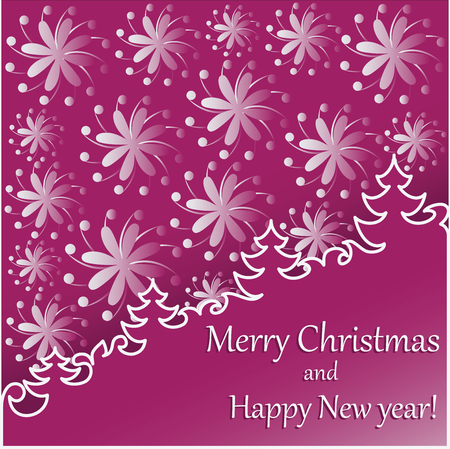 Pink snowfall. Banner design, poster, greeting cards, invitations to the ceremony, the occasionのイラスト素材