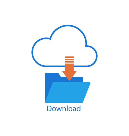 Download. Cloud service. Cloud symbols and data storage. Simple symbols and for infographics, web design.のイラスト素材