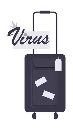 Corona Virus. Traveler baggage. Wuhan viral disease, methods for the prevention and spread of viral infections.のイラスト素材
