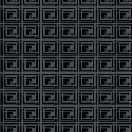 Geometry maze pattern. Vector labyrinthe. Monochrome textured background, seamless backgroundのイラスト素材