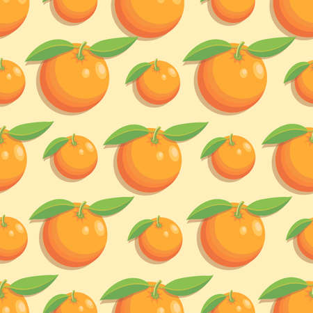 Orange pattern. Vector citrus background. Flat style. Design for textiles, packaging materialsのイラスト素材