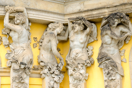 Sanssouci is the name of the former summer palace of Frederick the Great, King of Prussia, in Potsdam, near Berlin. The palace is considered the major work of Rococo architecture in Germany.のeditorial素材