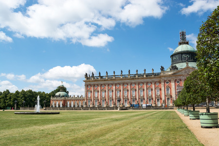 The New Palace is a palace situated in Sanssouci Royal Park in Potsdam, Germany. The building was begun in 1763 under Frederick the Great and was completed in 1769.のeditorial素材