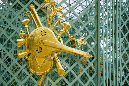Detail of Royal pavilion in Schloss Sanssouci in Potsdam, Germanyのeditorial素材
