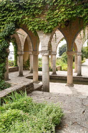 Roman bath in the yard of Balchik palace, Varna Province, Bulgariaのeditorial素材