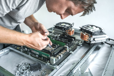 Ugly, terrible balcony disorder. Multi-storey building full of garbage, old furniture, unnecessary things, boxes, chairs, pillows, clothes, window frames. Incorrect storage organization, balcony trash.の写真素材