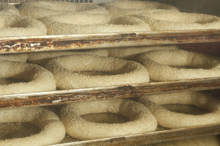 Making of bakery products in bakery shop
