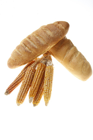 Bakery products photographed on isolated on white backgroundの写真素材