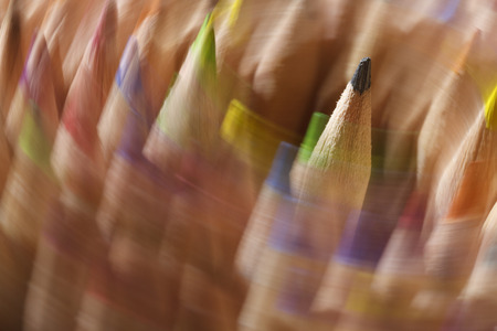 Edition rotating coloured pencils in many different colorsの写真素材