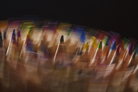 Edition rotating coloured pencils in many different colorsの写真素材