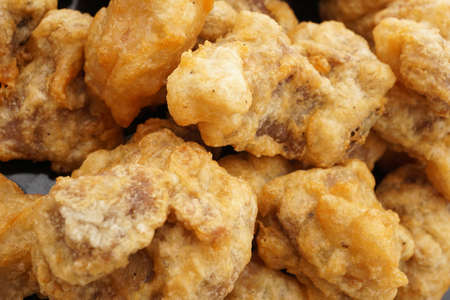 Chinese cuisine. Chinese food. Fried dry pork ribs. Closeup.の写真素材