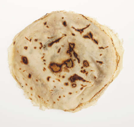 Fresh hot blinis or crepes with isolated on white