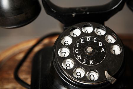 An image of old telephone. Photographed in the studio.の写真素材