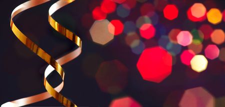 An image of golden ribbonの写真素材